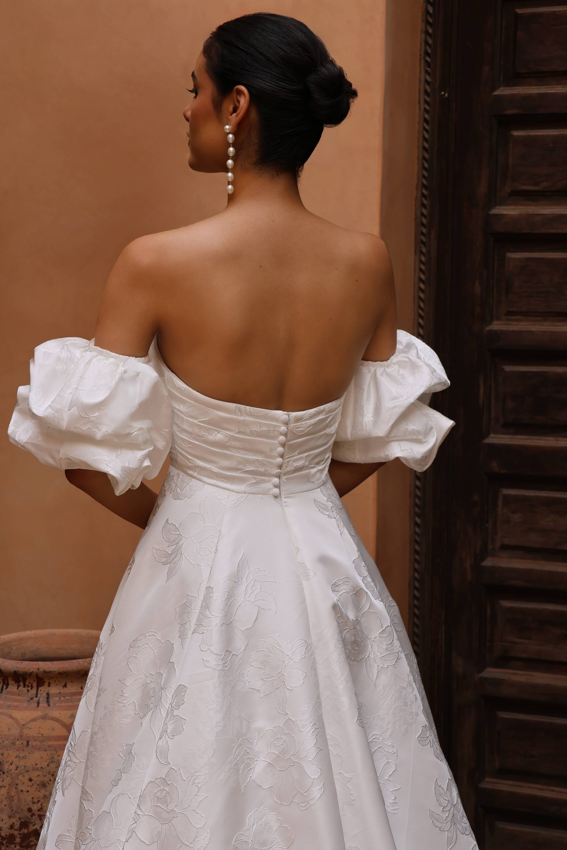 Robe de mariée Ophélie – Bustier ligne A en mikado luxueux