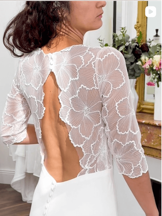 Instagram robes de mariage Robe de mariée modèle Galia sur mesure robe civile mariage civile toulouse