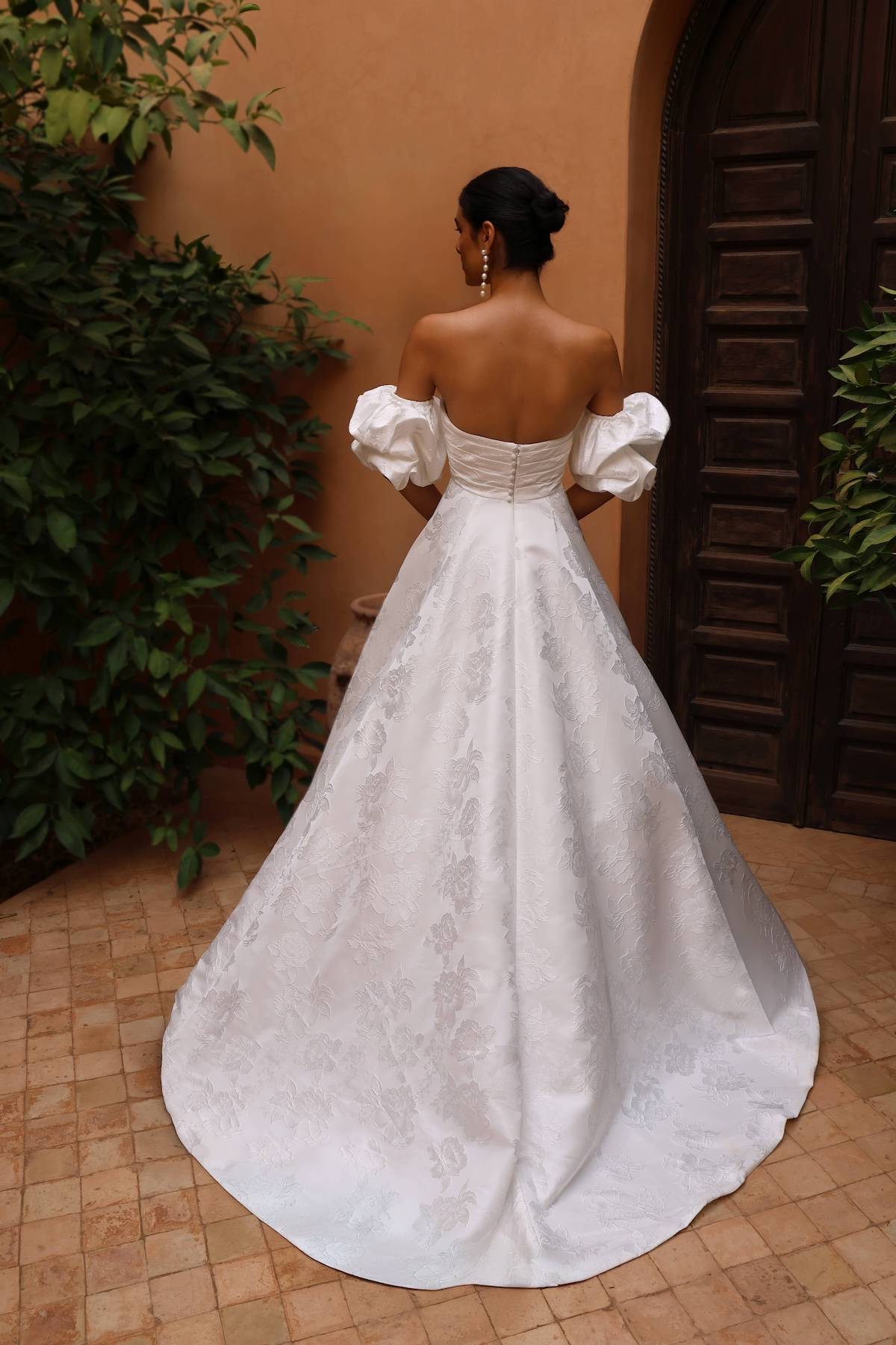 robe de mariée bustier en mikado